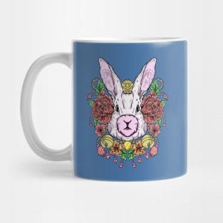 Chinese Rabbit With Flower Mug